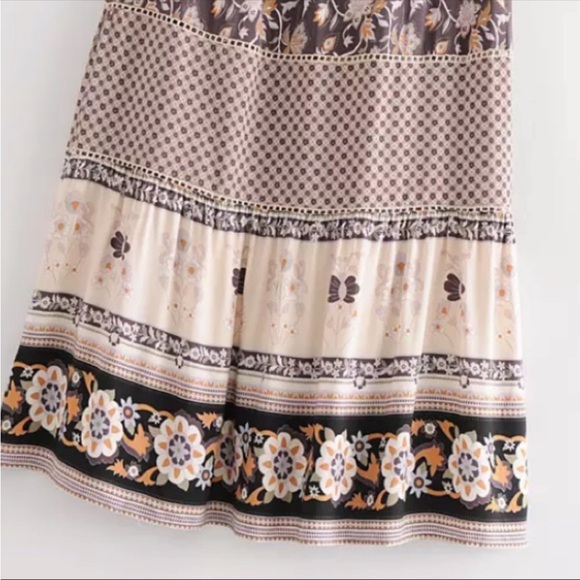 #82CLOSEOUT SALE! NEW! Gypsy Boho Floral Maxi Skirt - Picture 9 of 9